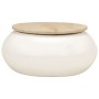 Mesa de centro de madera maciza de mango blanca 51x51x27 cm de , Mesas de centro - Ref: Foro24-352052, Precio: 169,11 €, Desc...