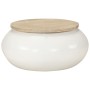 Mesa de centro de madera maciza de mango blanca 51x51x27 cm de , Mesas de centro - Ref: Foro24-352052, Precio: 169,11 €, Desc...