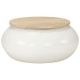 Mesa de centro de madera maciza de mango blanca 51x51x27 cm de , Mesas de centro - Ref: Foro24-352052, Precio: 169,11 €, Desc...
