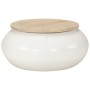 Mesa de centro de madera maciza de mango blanca 51x51x27 cm de , Mesas de centro - Ref: Foro24-352052, Precio: 169,11 €, Desc...