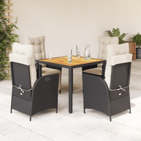 Gartenmöbel-Set, 5-teilig, mit schwarzen Polstern aus synthetischem Rattan von , Gartensets - Ref: Foro24-3213087, Preis: 565...