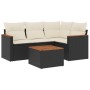 Set de muebles de jardín 5 pzas y cojines ratán sintético negro de , Conjuntos de jardín - Ref: Foro24-3258339, Precio: 314,6...