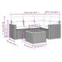 Gartenmöbel-Set, 5-teilig, mit schwarzen Polstern aus synthetischem Rattan von , Gartensets - Ref: Foro24-3258339, Preis: 312...
