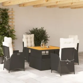 Gartenmöbel-Set, 5-teilig, mit schwarzen Polstern aus synthetischem Rattan von , Gartensets - Ref: Foro24-3277437, Preis: 667...