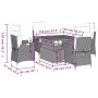 5-piece garden furniture set with black synthetic rattan cushions by , Garden sets - Ref: Foro24-3277437, Price: 591,84 €, Di...