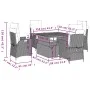 Gartenmöbel-Set, 5-teilig, mit schwarzen Polstern aus synthetischem Rattan von , Gartensets - Ref: Foro24-3277437, Preis: 667...