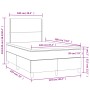Box spring bed with mattress and LED lights, blue fabric, 120x190 cm. by , Beds and slatted bases - Ref: Foro24-3270245, Pric...