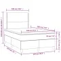 Box spring bed with mattress and LED lights, blue fabric, 120x190 cm. by , Beds and slatted bases - Ref: Foro24-3270245, Pric...