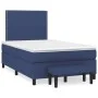 Box spring bed with blue fabric mattress 120x190 cm by , Beds and slatted bases - Ref: Foro24-3270354, Price: 412,22 €, Disco...