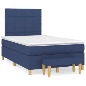Box spring bed with blue fabric mattress 120x190 cm by , Beds and slatted bases - Ref: Foro24-3270410, Price: 428,72 €, Disco...