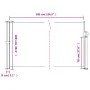 Dark green retractable side awning 100x500 cm by , Umbrellas - Ref: Foro24-4004395, Price: 88,06 €, Discount: %