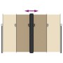 Toldo lateral retráctil beige 220x1200 cm de , Sombrillas - Ref: Foro24-4004870, Precio: 191,49 €, Descuento: %