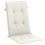 High back chair cushions 2 units cream melange fabric 120x50x4cm by , Cushions for chairs and sofas - Ref: Foro24-4002418, Pr...