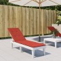 Cojín para tumbona tela rojo melange (75+105)x50x3 cm de , Cojines para sillas y sofás - Ref: Foro24-4002493, Precio: 29,73 €...