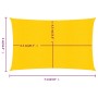 Rectangular yellow HDPE sail shade 160 g/m² 5x7 m by , Umbrellas - Ref: Foro24-311577, Price: 69,25 €, Discount: %