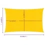 Rectangular yellow HDPE sail shade 160 g/m² 6x8 m by , Umbrellas - Ref: Foro24-311580, Price: 87,64 €, Discount: %