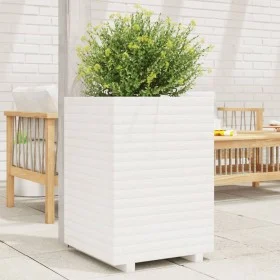 Massive Blumenkasten aus weißem Kiefernholz 50x50x72 cm von , Töpfe und Pflanzgefäße - Ref: Foro24-3282610, Preis: 184,09 €, ...