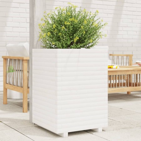 Massive Blumenkasten aus weißem Kiefernholz 50x50x72 cm von , Töpfe und Pflanzgefäße - Ref: Foro24-3282610, Preis: 186,47 €, ...