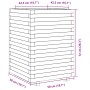 Massive Blumenkasten aus weißem Kiefernholz 50x50x72 cm von , Töpfe und Pflanzgefäße - Ref: Foro24-3282610, Preis: 186,47 €, ...