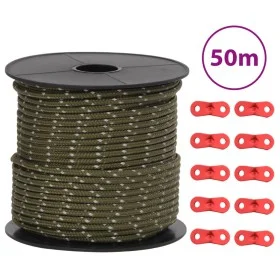 Windschnur mit reflektierenden Streifen und Spanngurten 50 m 4 mm von , Zeltzubehör - Ref: Foro24-4008123, Preis: 13,16 €, Ra...