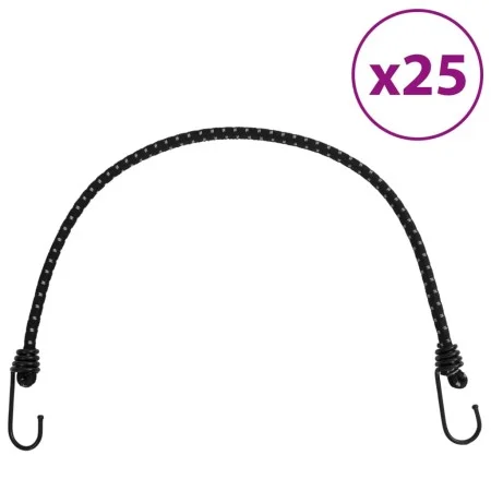 Elastic cords with reflective strips and hooks 25 units 59 cm by , Tent Accessories - Ref: Foro24-4008149, Price: 35,25 €, Di...