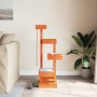 Árbol para gatos madera maciza pino marrón cera 45,5x49x103 cm de , Mobiliario para gatos - Ref: Foro24-847132, Precio: 73,24...