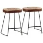 Taburetes de bar 2 uds marrón oscuro 40x29,5x53 cm de , Taburetes de cocina - Ref: Foro24-358929, Precio: 58,15 €, Descuento: %