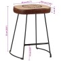 Bar stools 2 units dark brown 40x29.5x53 cm by , Kitchen stools - Ref: Foro24-358929, Price: 58,70 €, Discount: %
