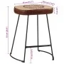 Barhocker 2 Stück dunkelbraun 40x29,5x53 cm von , Küchenhocker - Ref: Foro24-358929, Preis: 58,25 €, Rabatt: %