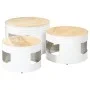 High bar tables in drum shape, set of 3, made of solid rough mango wood. by , Side tables - Ref: Foro24-358934, Price: 131,51...