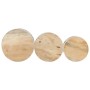 High bar tables in drum shape, set of 3, made of solid rough mango wood. by , Side tables - Ref: Foro24-358934, Price: 132,69...