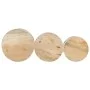 High bar tables in drum shape, set of 3, made of solid rough mango wood. by , Side tables - Ref: Foro24-358934, Price: 131,51...