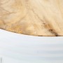 High bar tables in drum shape, set of 3, made of solid rough mango wood. by , Side tables - Ref: Foro24-358934, Price: 132,69...