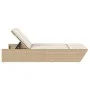 Double sun lounger with beige synthetic rattan cushions by , Loungers - Ref: Foro24-368183, Price: 298,29 €, Discount: %