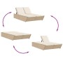 Doppelliege mit beigen Polstern aus synthetischem Rattan von , Liegen - Ref: Foro24-368183, Preis: 285,57 €, Rabatt: %