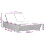 Doppelliege mit beigen Polstern aus synthetischem Rattan von , Liegen - Ref: Foro24-368183, Preis: 285,57 €, Rabatt: %