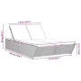 Double sun lounger with beige synthetic rattan cushions by , Loungers - Ref: Foro24-368183, Price: 298,29 €, Discount: %