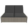 Doppel-Liegestuhl mit grauen Polstern aus synthetischem Rattan von , Liegen - Ref: Foro24-368181, Preis: 284,34 €, Rabatt: %