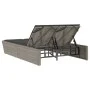 Double sun lounger with gray synthetic rattan cushions by , Loungers - Ref: Foro24-368181, Price: 296,63 €, Discount: %