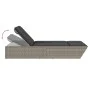 Double sun lounger with gray synthetic rattan cushions by , Loungers - Ref: Foro24-368181, Price: 296,63 €, Discount: %