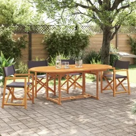 Faltbare Gartenstühle, 4 Stück, dunkelgraues Gewebe. von , Gartenstühle - Ref: Foro24-3208919, Preis: 211,16 €, Rabatt: %