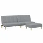 Two-seater sofa bed with light gray fabric ottoman by , Sofas - Ref: Foro24-3258138, Price: 300,42 €, Discount: %