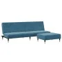 2-seater sofa bed with blue velvet ottoman by , Sofas - Ref: Foro24-3258144, Price: 325,51 €, Discount: %