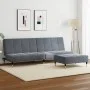 Zweiplätziges Schlafsofa mit dunkelgrauem Samt-Hocker. von , Sofas - Ref: Foro24-3258146, Preis: 331,87 €, Rabatt: %