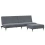 Zweiplätziges Schlafsofa mit dunkelgrauem Samt-Hocker. von , Sofas - Ref: Foro24-3258146, Preis: 331,87 €, Rabatt: %
