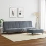 Zweiplätziges Schlafsofa mit dunkelgrauem Samt-Hocker. von , Sofas - Ref: Foro24-3258146, Preis: 331,87 €, Rabatt: %