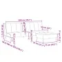 Zweiplätziges Schlafsofa mit dunkelgrauem Samt-Hocker. von , Sofas - Ref: Foro24-3258146, Preis: 331,87 €, Rabatt: %
