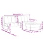 Zweiplätziges Schlafsofa mit dunkelgrauem Samt-Hocker. von , Sofas - Ref: Foro24-3258146, Preis: 336,30 €, Rabatt: %