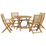 5-piece garden dining set made of solid wood and polypropylene in beige color. by , Garden sets - Ref: Foro24-3281819, Price:...