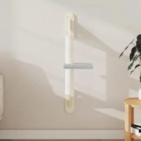 Light gray wall-mounted scratching post for cats, 85.5 cm by , Cat furniture - Ref: Foro24-172393, Price: 18,26 €, Discount: %